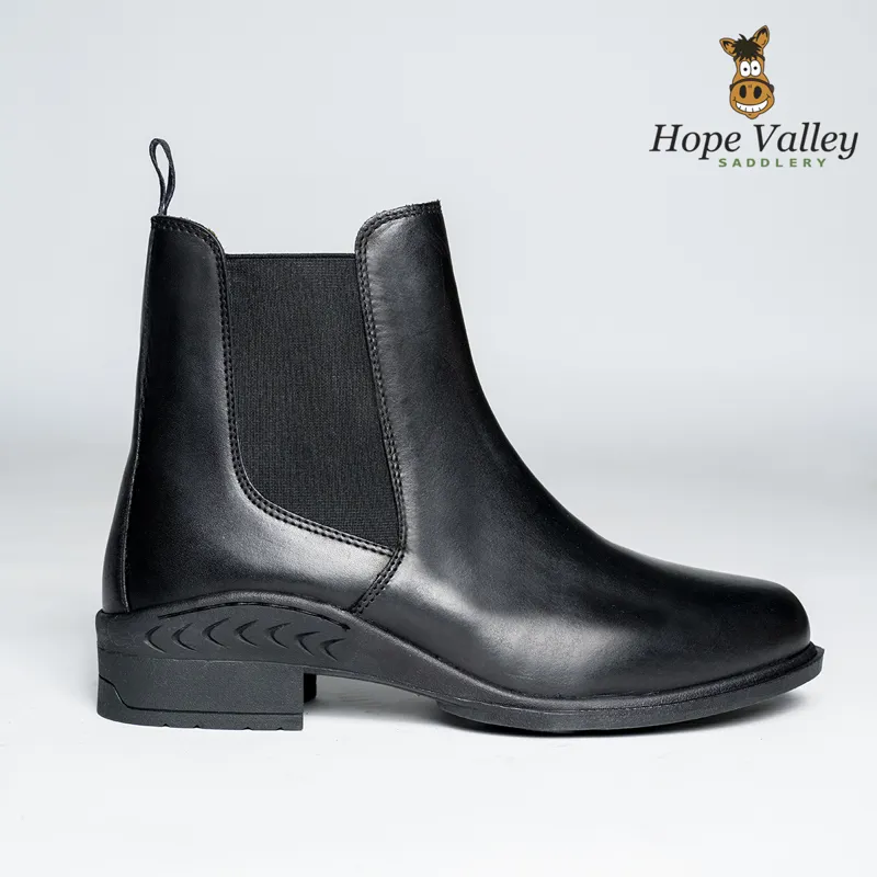 Hope Valley Edale Childrens Pull On Jodhpur Boots - Black